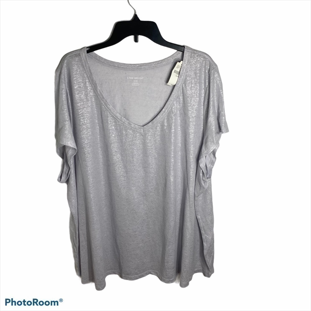 Lane Bryant Linen Blend Lilac Top NWT 26/28 Women
